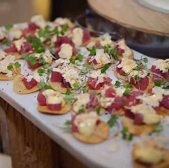 Plated canapes