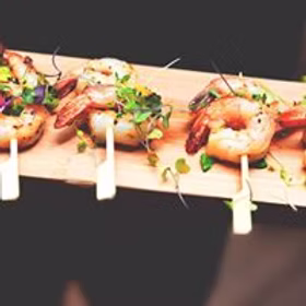 Canapes arranged for service